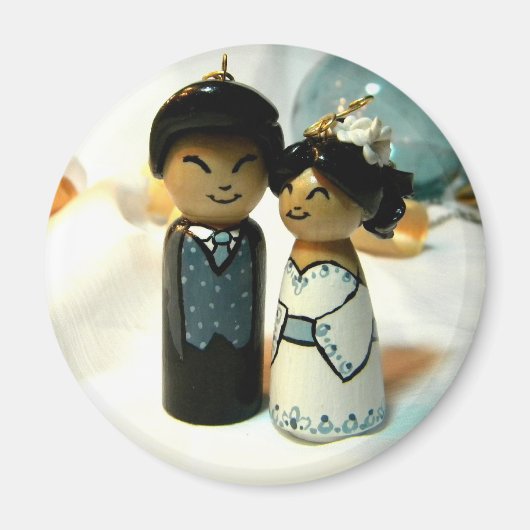 こけし結婚のII マグネット (正面)