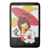 こけしLOVE Chow犬ハートCRATE MAT バスマット (正面縦)