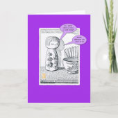 こけユーモアのあるし人形と影の挨拶空白のカード カード (正面)