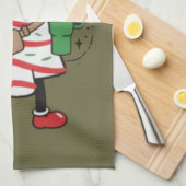 ここからスナックのクリスマスツリーケーキのように見える キッチンタオル (四つ折り)