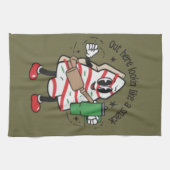 ここからスナックのクリスマスツリーケーキのように見える キッチンタオル (横)