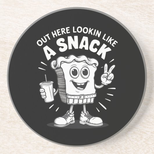 ここからスナックのクリスマスツリーケーキのように見える コースター (正面)