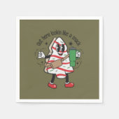 ここからスナックのクリスマスツリーケーキのように見える スタンダードカクテルナプキン (正面)