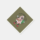 ここからスナックのクリスマスツリーケーキのように見える スタンダードカクテルナプキン (角)