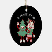 ここからスナックのクリスマスツリーケーキのように見える セラミックオーナメント (右)