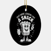 ここからスナックのクリスマスツリーケーキのように見える セラミックオーナメント (右)