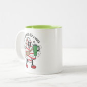 ここからスナックのクリスマスツリーケーキのように見える ツートーンマグカップ (正面左)