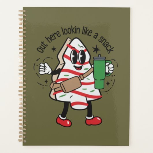 ここからスナックのクリスマスツリーケーキのように見える プランナー手帳 (正面)