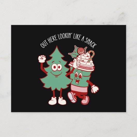 ここからスナックのクリスマスツリーケーキのように見える ポストカード (正面)