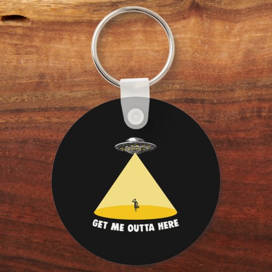 ここから出してUFO拉致エイリアン信者アリ キーホルダー (正面)