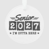 ここから出ていく 卒業おめでとう 2027年 卒業生 オーナメント (裏面)