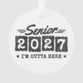ここから出ていく 卒業おめでとう 2027年 卒業生 オーナメント (正面)