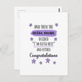 「ここから出よう」面白い退職 ポストカード (正面/裏面)