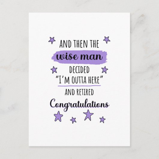 「ここから出よう」面白い退職 ポストカード (正面)