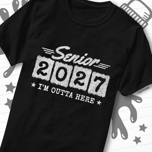 ここから出発 卒業年 シニア クラス 2027 Tシャツ