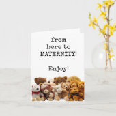 ここから妊婦のハッピーカー妊婦のド離れ カード (黄色い花)