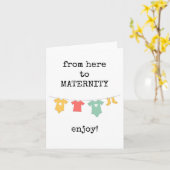 ここから妊婦のハッピーカー妊婦のド離れ カード (黄色い花)