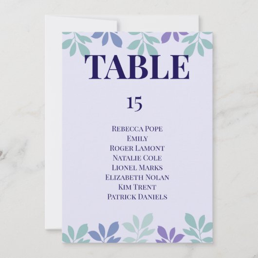 ここから永遠が始まる: ウェディングテーブルカード 招待状 (正面)