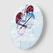 ここから立ち上がる以外はないラディバグイラストレーション ラージ壁時計 (傾斜)