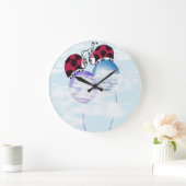 ここから立ち上がる以外はないラディバグイラストレーション ラージ壁時計 (ホーム)