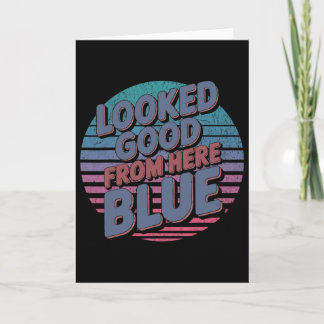 ここから見るとよかった 青 面白い ソフトボール ゲームデー カード