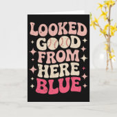 ここから見るとよさそうな面白いママの名言 青い ソフト カード (黄色い花)