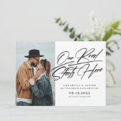 ここから道が始まる | フォト婚約 案内状 (スタンド正面)