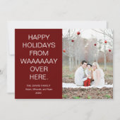 ここから遠く離れてのホリデーシーズン、お写真付きで シーズンカード (正面)