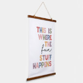 ここがおもしろい物 吊り下げ型タペストリー (傾斜あり)