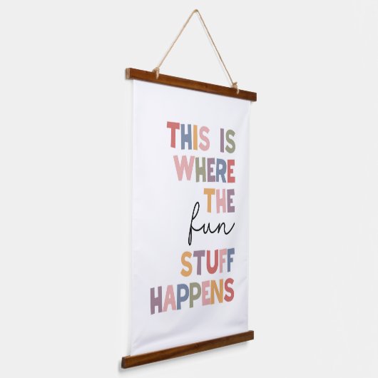 ここがおもしろい物 吊り下げ型タペストリー (傾斜あり)