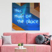 ここがネオンの看板おもしろい キャンバスプリント (インサイチュ (リビング))