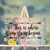 ここが私たちの物語の始まる引用文 アクリルサイン (ニュートラル)