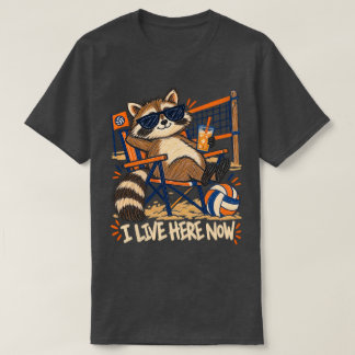 ここが私のホームだ 面白いアライグマ バレーボール ミーム Tシャツ