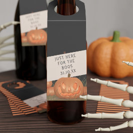 ここだけのボースのためのハロウィーンのカボチャ ボトルネックタグ