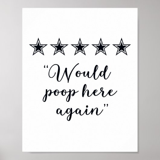 ここでうんこもう一回する 楽しいトイレサイン ポスター (正面)