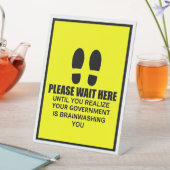 ここでお待ちください 台座サイン (インサイチュ)