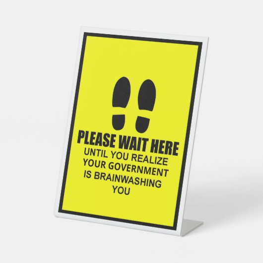 ここでお待ちください 台座サイン (正面)