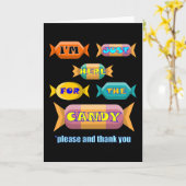 ここでお菓子を下さい カード (黄色い花)