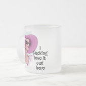 ここでそれを愛しなさい フロストグラスマグカップ (正面左)