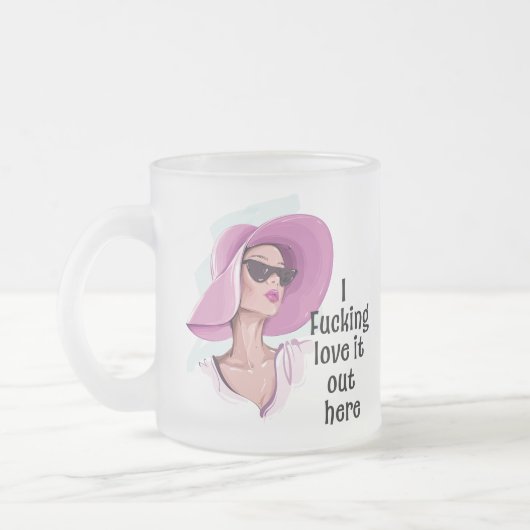 ここでそれを愛しなさい フロストグラスマグカップ (左)