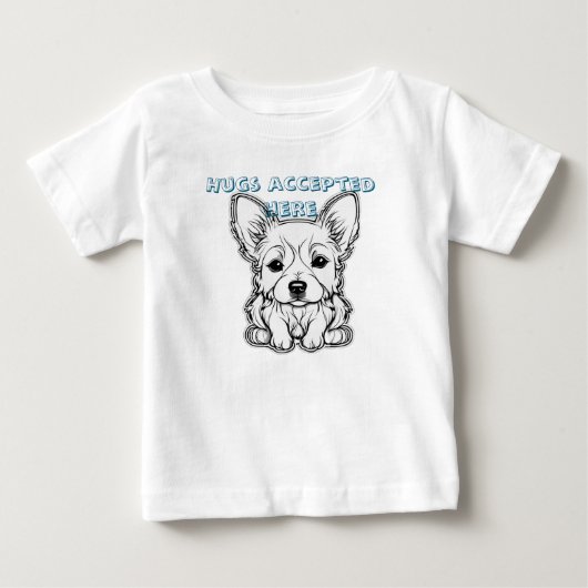 ここではハグが歓迎です ベビーTシャツ (正面)