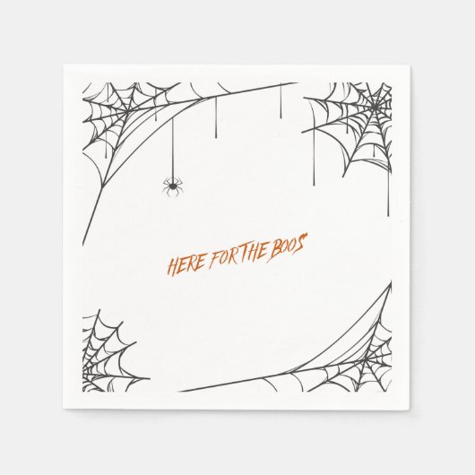 ここではブーシュのオレンジナプキンのために スタンダードカクテルナプキン (正面)