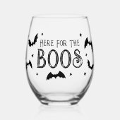 ここではボスハロウィーンのこうもり ステムなしワイングラス (正面)