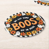 ここではボースおもしろいハローウィンパーティの好意 ラウンドペーパーコースター (アングル)