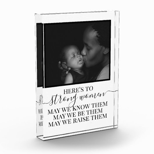 ここでは強い女性に母の引用文ギフトのために母P フォトブロック (左)