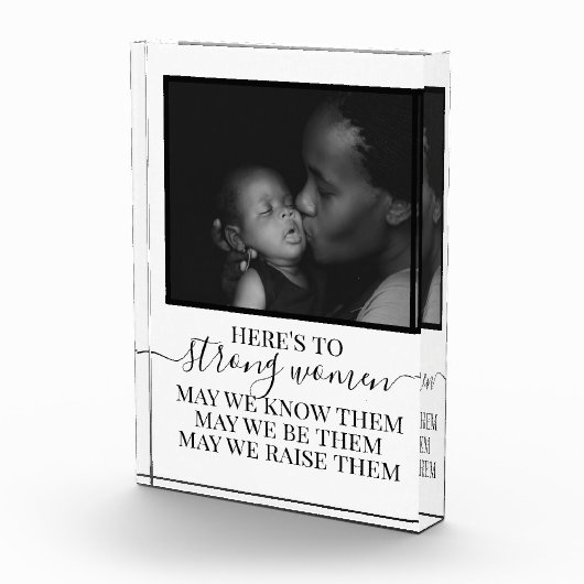 ここでは強い女性に母の引用文ギフトのために母P フォトブロック (右)