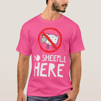 ここでは漫画の羊おもしろいを持たない Tシャツ