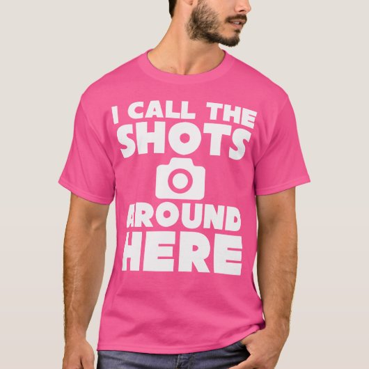 ここでは私が指示を出す 面白い 写真Tシャツ Tシャツ (正面)