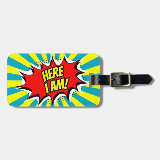 ここでは私は私は忘れ漫画の荷物のタグではない ラゲッジタグ (正面横)