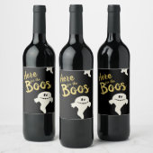 ここではBoosの金ゴールドと黒いハローウィンパーティ ワインラベル (ボトル)